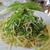 水菜とイカの塩辛パスタ