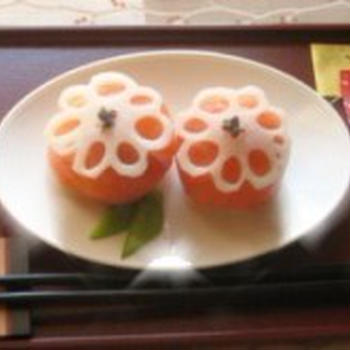スモークサーモンの手毬寿司
