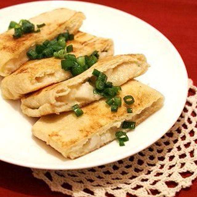 長芋と油揚げのカリカリ焼き