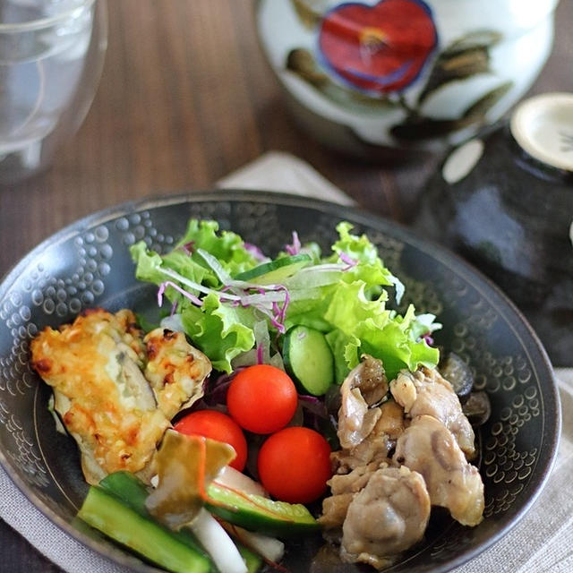 サラダの変色しない作り置きで【ワンプレートランチ】←今日のお昼ご飯