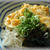 ちりめん卵焼きのっけそうめん～黄色と緑と黒のコラボ
