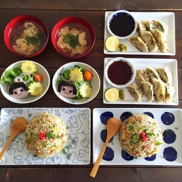 餃子定食＊デコごはん