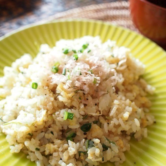 《レシピ》壬生菜とちりめんじゃこのチャーハン