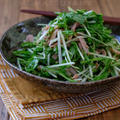 電気も火も使わずにポリ袋で簡単！＊水菜とハムの中華サラダ＊