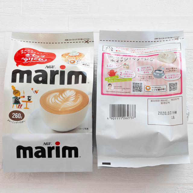 【パッケージ掲載】マリームの裏面に登場してます♪