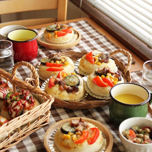 冷凍庫ストックでお惣菜パンランチ☆