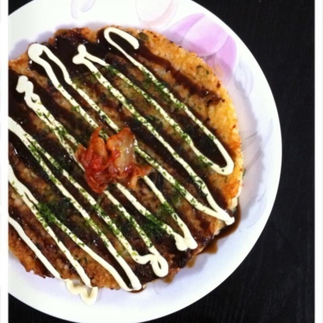 ～キムチーズお好み焼き～