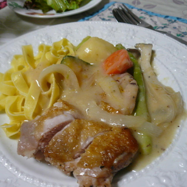チキンのクリームソース　