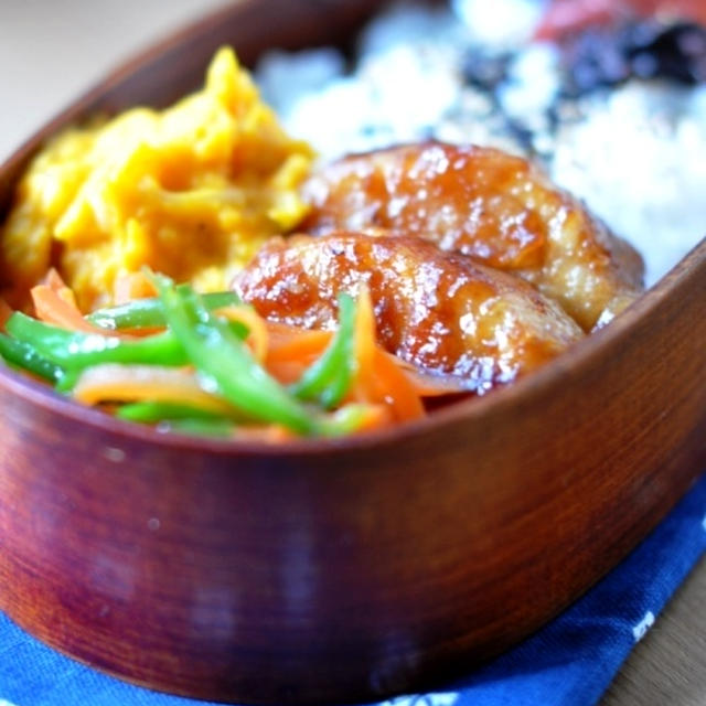 長芋の豚バラ巻き弁当。