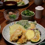 鶏天 と 野菜の天ぷら。