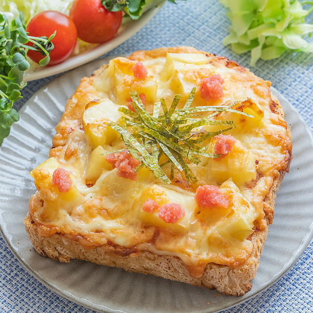 クセになる♡明太マヨとポテトのチーズトースト(*ﾟ▽ﾟ*)♪