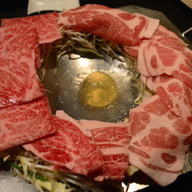【新橋】一蓮 新橋店　２種類の肉が楽しめる　不思議な形のオリジナルしゃぶしゃぶ鉄板