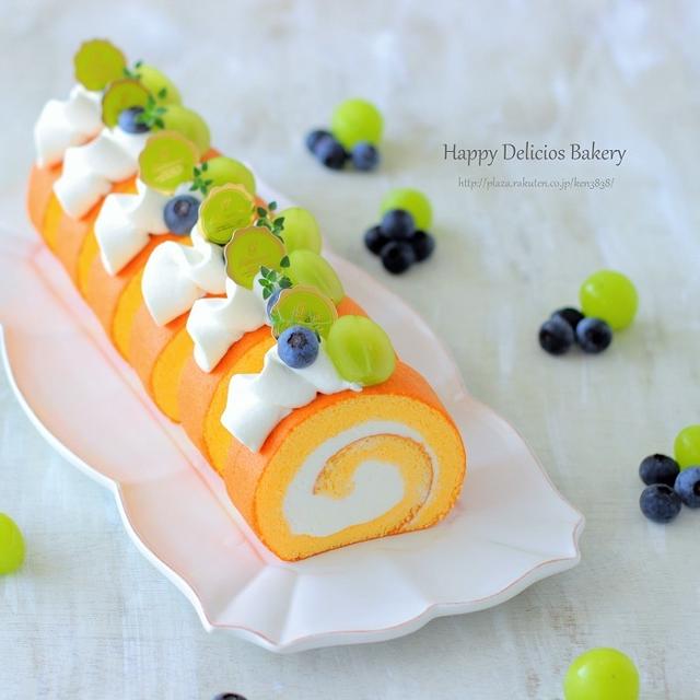 くるくるロールケーキとデザートプレート♪