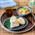 #献立　【鮭と野沢菜と隠し明太子のおにぎり】【サツマイモと残り野菜の中華スープ】