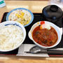 たっぷりソースのうまトマハンバーグ定食！おかわり！ 〜松屋・期間限定〜