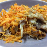 ＊スパイスレシピ＊豚肉とニンジンの塩炒め　オレガノ風味