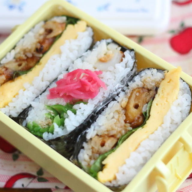 パック活用で簡単に作った【おにぎらず】のお弁当