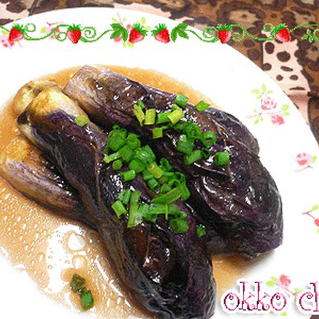 サッパリと 簡単 揚げ茄子煮!! しかも ヘルシー仕上げ（V＾－°）