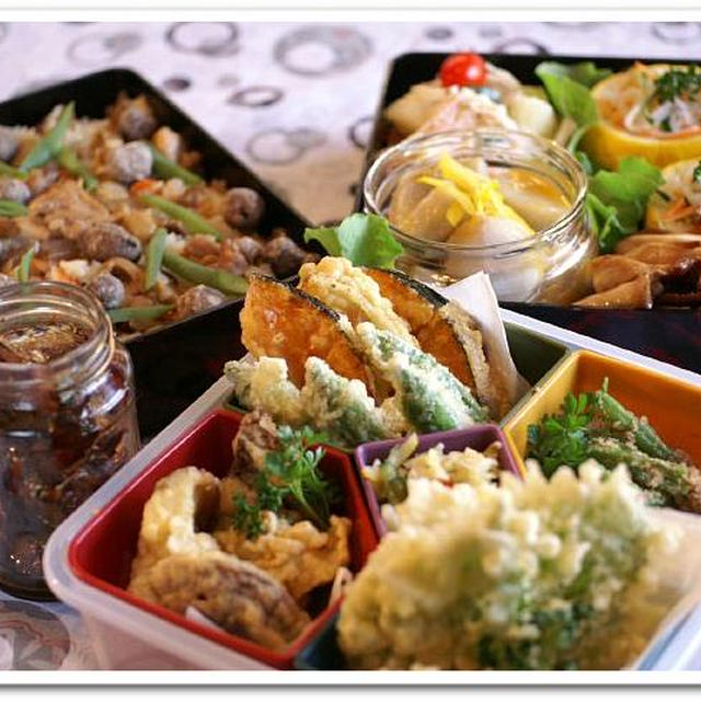 《季節の懐石弁当》精魂込めて作りました。所要時間は3時間かかりましたよぉ?＠＠！