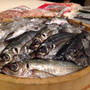 魚のおろし方講習終了。ミニ鯵とともに。
