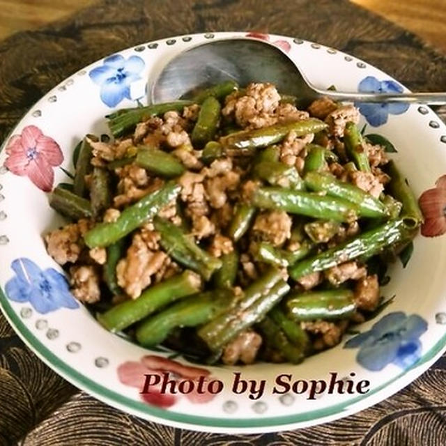 豚ひき肉とインゲンの中華炒めのレシピ