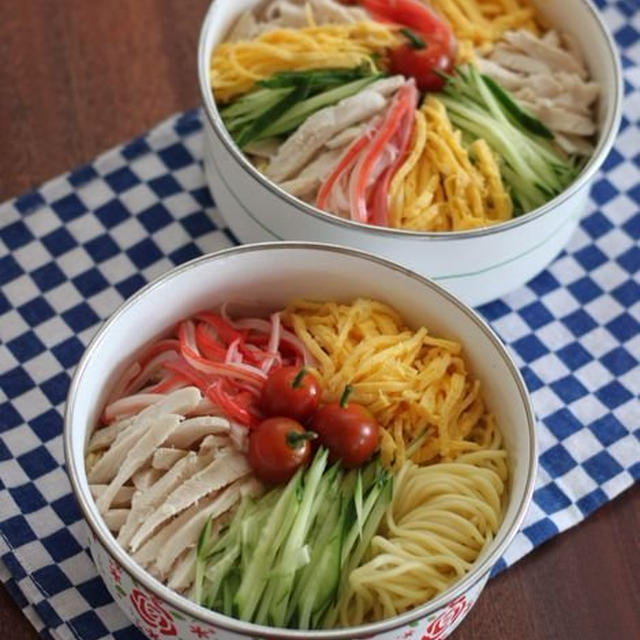 日曜bento/冷やし中華 ✿ 粉もん♪