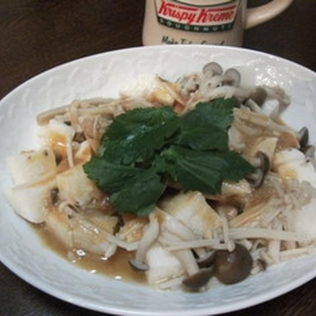 山芋ときのこの梅味噌和え