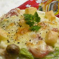 こんがりチーズでおめかし❤白菜とベーコンの長芋グラタン～クロムハーツ神戸