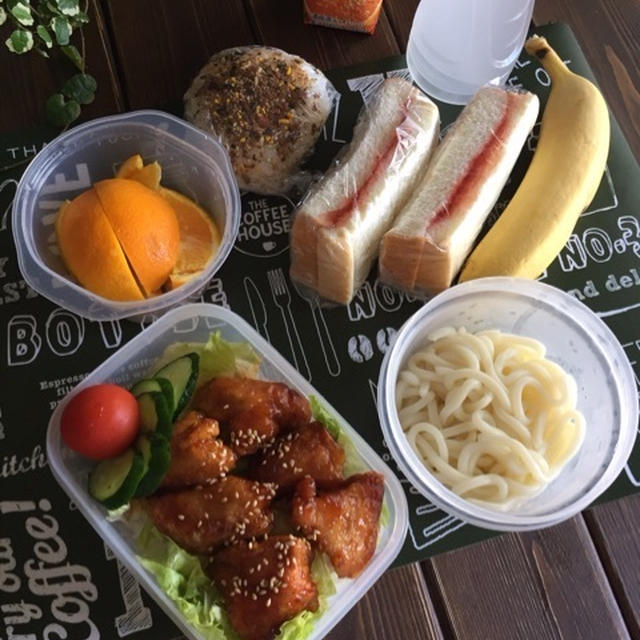 試合当日朝ごはんと補食&お弁当♪