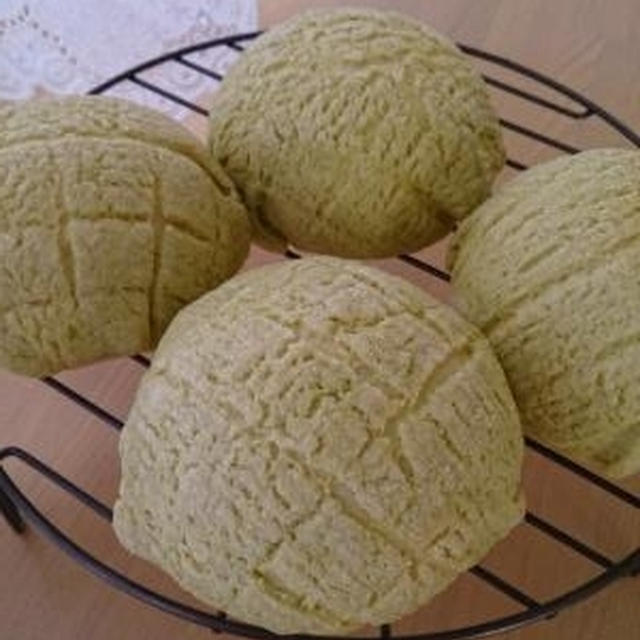 抹茶クッキーのメロンパン♪