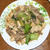 豚肉と豆腐、青梗菜の炒め物＆キムチポテトサラダ