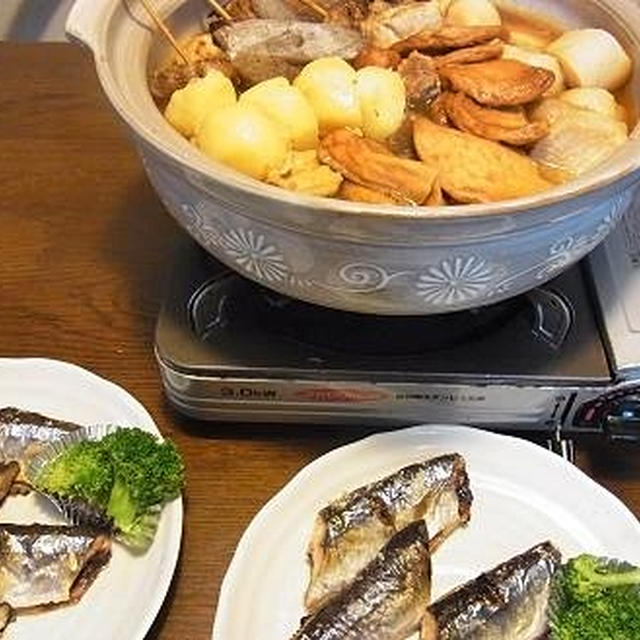牛筋1kg、ゆで卵１２個のおでん～♪