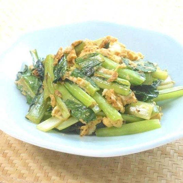 超シンプルが美味しい！パパッと簡単＆スグ出来る〜小松菜の卵炒めとオススメお弁当おかず。