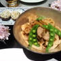 塩麹で鶏と根菜の炒め物とのお夕飯