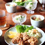 鶏の唐揚げ定食。