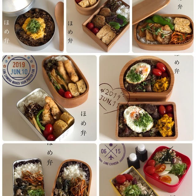 6/9から6/15までの1週間◎女子大生と女子高生のためのお弁当【朝10分あるものだけでほめられ弁当】
