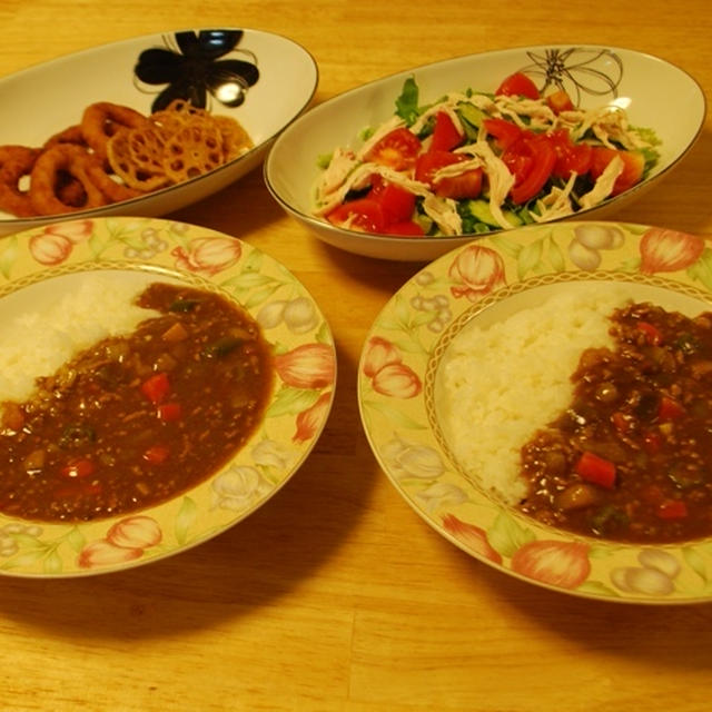 昨夜は夏野菜キーマカレー！