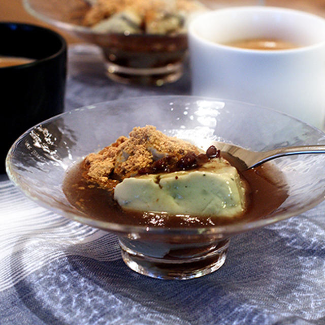 抹茶の呉豆腐・トンテキ