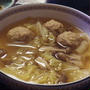 白菜と鶏つくねのスープ　ジンジャーをプラスしてあったかく♪