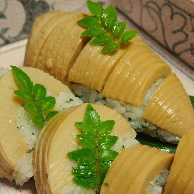筍の姿寿司　新じゃがと青豆の落とし揚げ　　バタバタの一日、どうなってんの？我が家は・・・　　