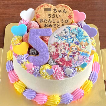 【プリキュアケーキ】大人気のユニコーンカラー・デコレーション