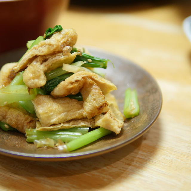 香りよし、味よし、栄養よし。カブの葉と油揚げのお浸し｜ビストロパパのミラーレス一眼とレンズ