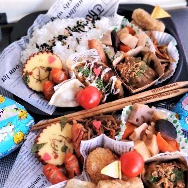 ん！伊達巻スヌーピー弁当♪ミニカレー付き♪