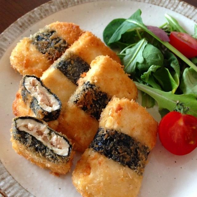 簡単節約ヘルシー！ツナマヨサンドのお豆腐カツ♡