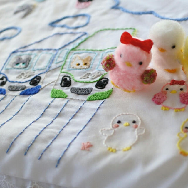 幼稚園の手作り刺繍