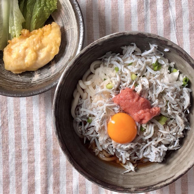 暑い時期にぴったり！冷やしぶっかけ明太しらすうどん