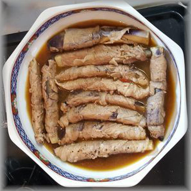 簡単レシピ　～　なすの豚バラ肉巻き
