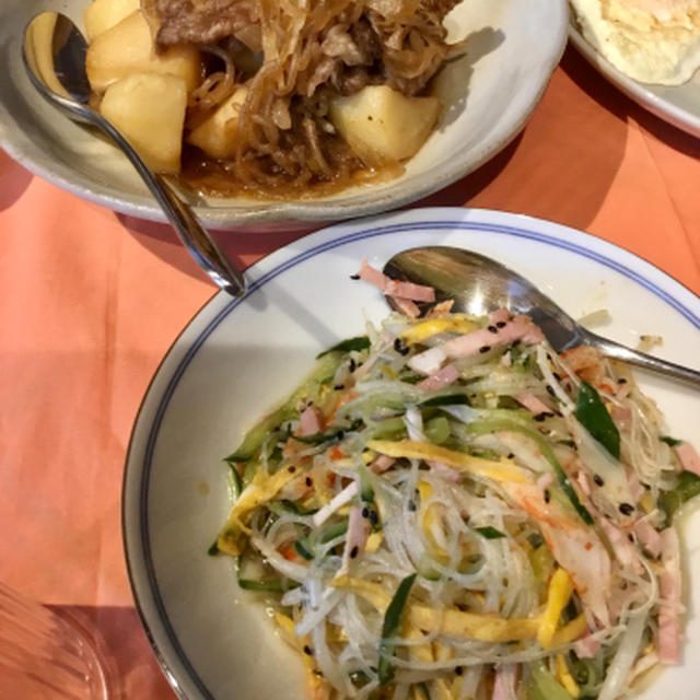 ベタな夕ごはんは肉じゃが
