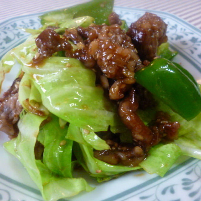 ★　牛肉と野菜のオイスター炒め　★