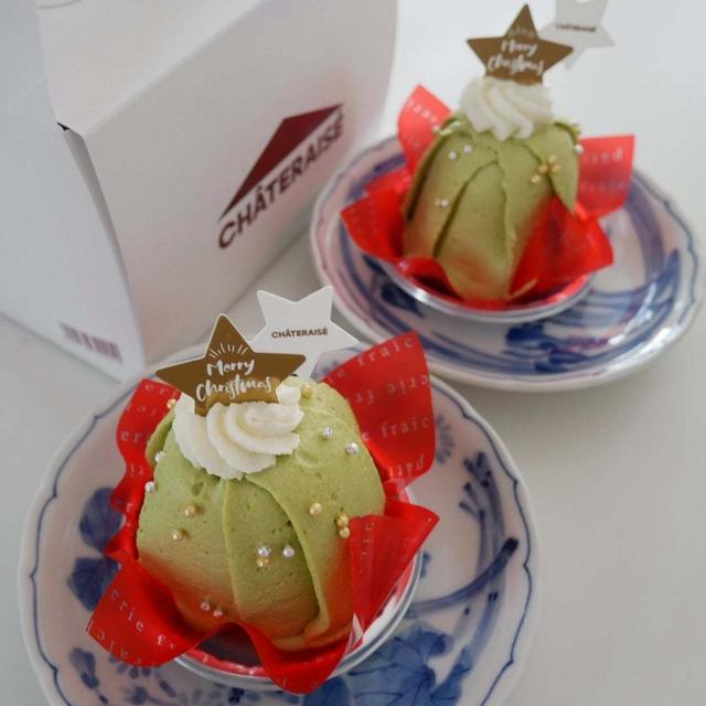 シャトレーゼ、Xmasピスタチオのモンブラン#今日のおやつはこれ